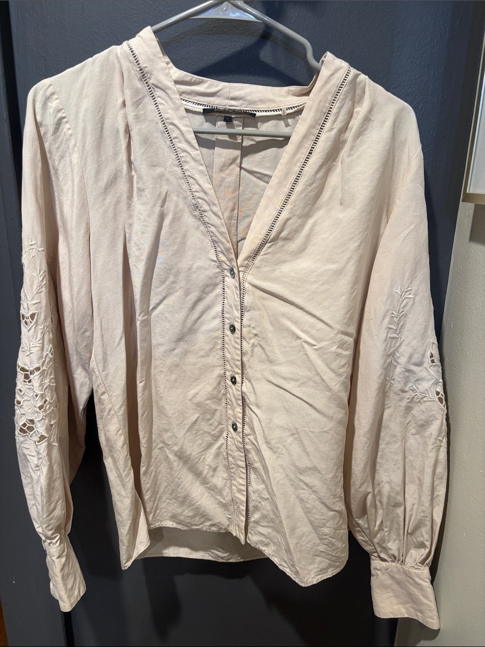 Kobi Halperin  Button-Down V-Neck Blouse